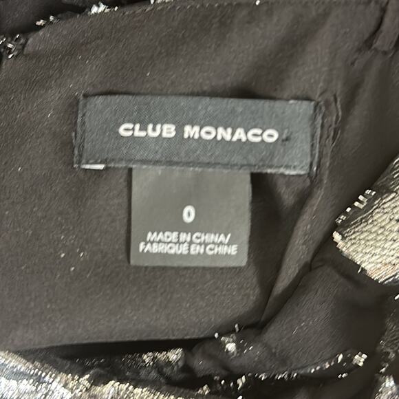 Club Monaco Silk Jacquard Slip Midi Dress Size 0 - Picture 11 of 12